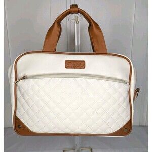 Basida Laptop Work Bag - White/Brown